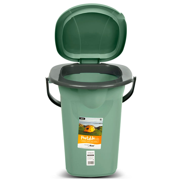 GreenBlue - Draagbare toeristische toilet WC emmer 19L - Groen/ Grijs