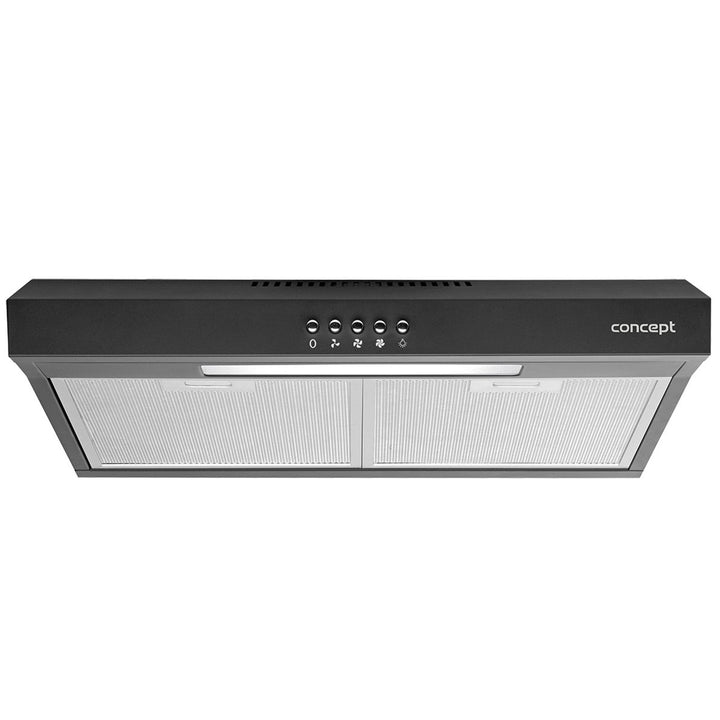 Concept OPP1250bc Hotte sur meuble bas 50 cm Ultra SLIM - hauteur 82 mm Éclairage LED 3 niveaux de puissance Max. capacité : 136 m3/h (noir)