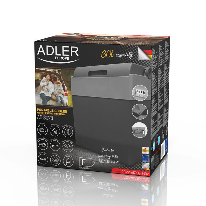 Adler AD 8078 Draagbare Koelbox  Toeristische koelkast 28 liter Grijs AD