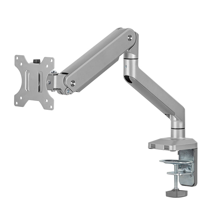 Ergo Office ER-447 1-Weg monitor beugel met gasveer 17 - 32 inch Dubbele arm tafelmontage Monitorarm Draaibaar Kantelbaar Draaibaar VESA 75 x 75 100 x 100 tot 10 kg Aluminium