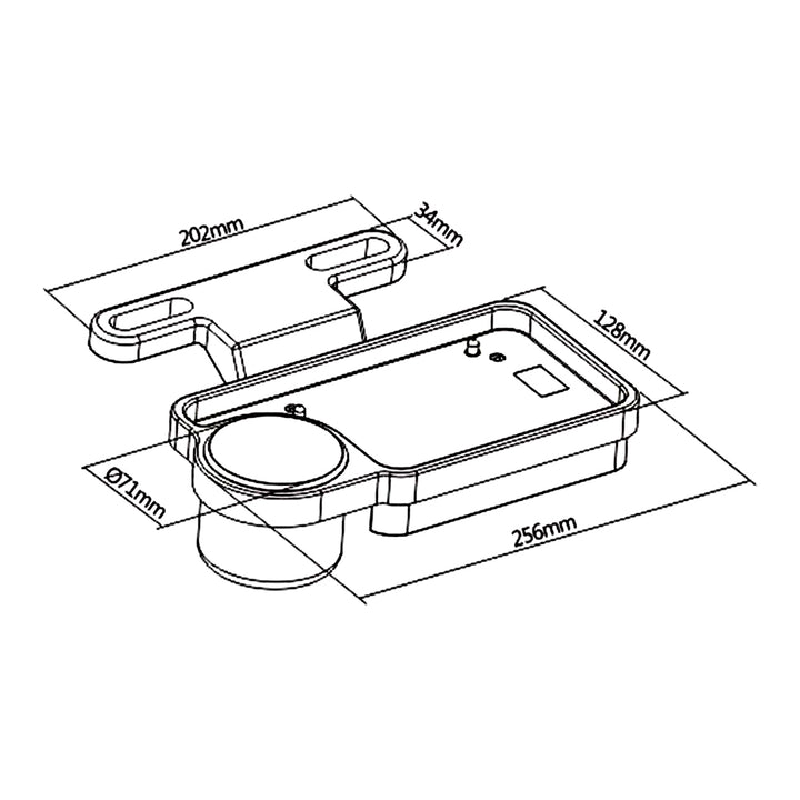 Maclean MC-927 Organisateur d'appui-tête de voiture Support d'appui-tête de voiture multifonctionnel Support d'appui-tête pliable Support de téléphone portable Porte-gobelet de voiture