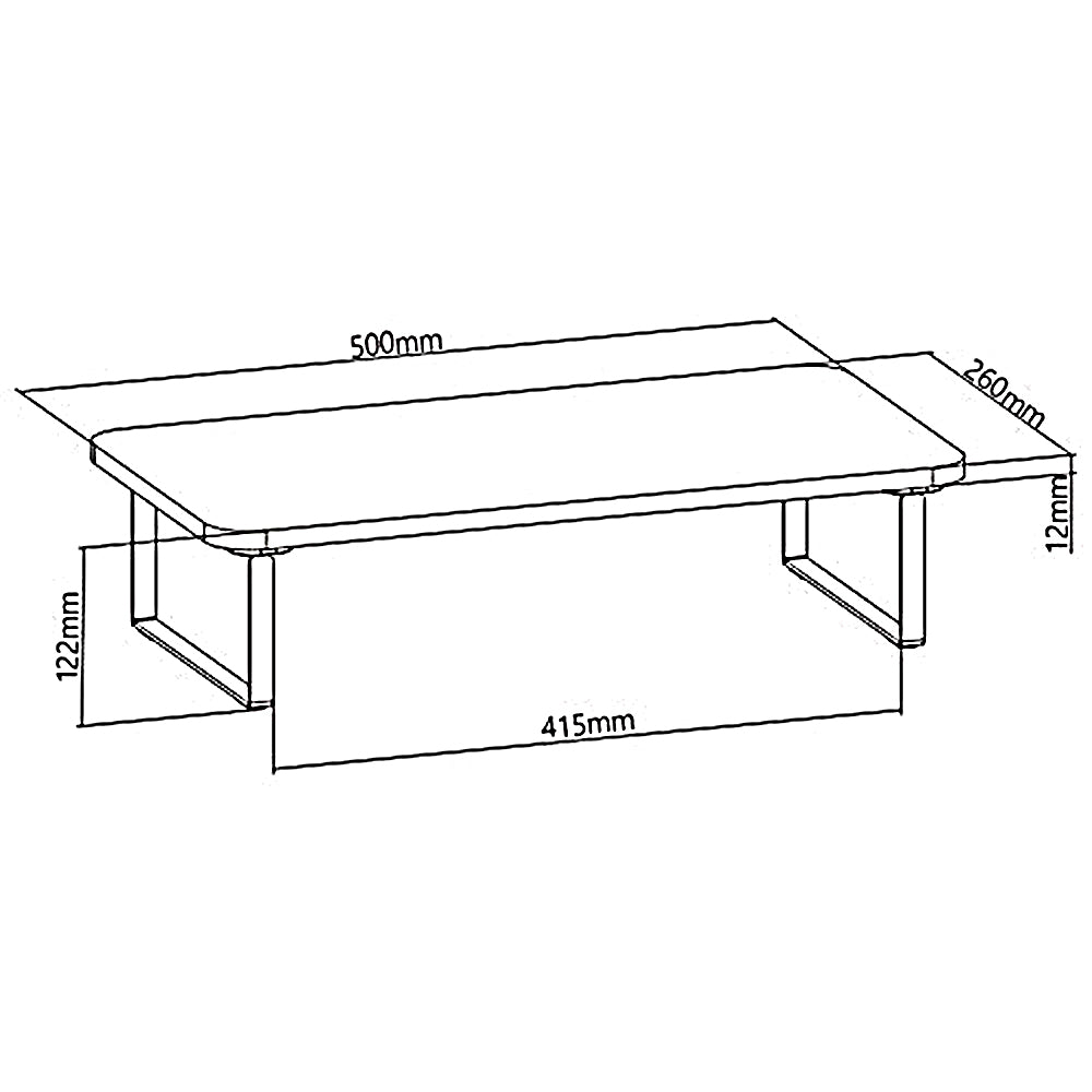 Maclean MC-933 Monitorstandaard 13 - 32 inch Schermverhoger Laptopstandaard Bureaubevestiging Schermstandaard tot 20 kg 50 x 26 x 12,2 cm