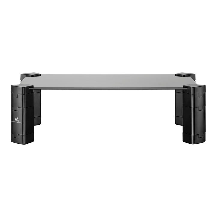 Maclean MC-934 Monitorstandaard In hoogte verstelbare Laptopstandaard Gehard glas Monitorverhoger Laptopmonitorstandaard tot max. 20kg