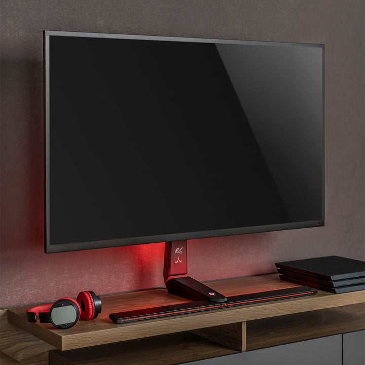 NanoRS RS167 Gaming-monitorstandaard Monitorbevestiging TV-beugelstandaard 32-55" RGB LED-verlichting in hoogte verstelbaar Draaibaar antelbaar max VESA 400x400, max. 40kg