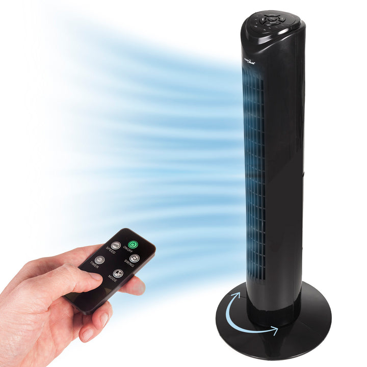 GreenBlue - Kolomventilator met afstandsbediening | 3 snelheden - 80° oscillatie | 45W - Timer - Hoogte 82 cm GB645