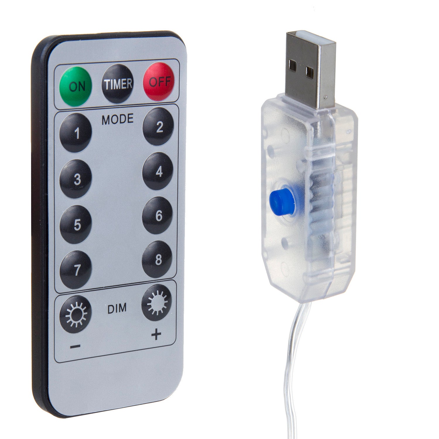 Rideau lumineux USB avec télécommande 3x3m 300 LED 8 modes d'éclairage avec  Timer USB 5V DC 3200K blanc chaud - Luminaires extérieur à la Fnac