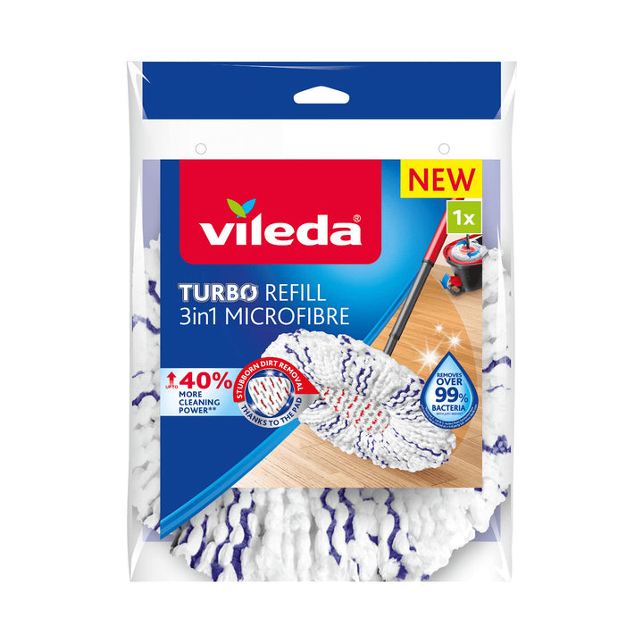 Vileda Turbo 3in1 Microvezel roterende mop inzetstuk