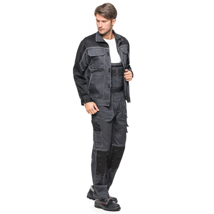 HELIOS BROEK GRIJS-ZWART Maat 56 (103-108)