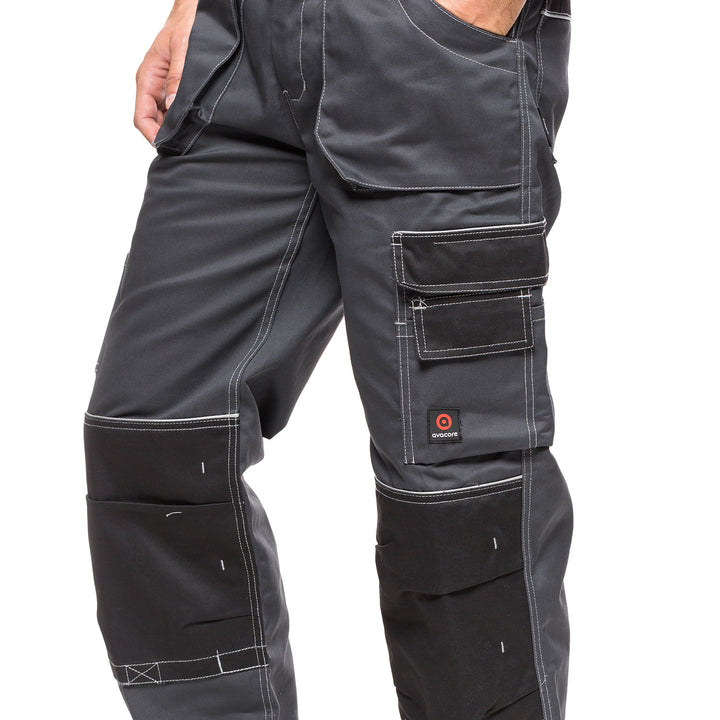 HELIOS BROEK GRIJS-ZWART Maat 56 (103-108)