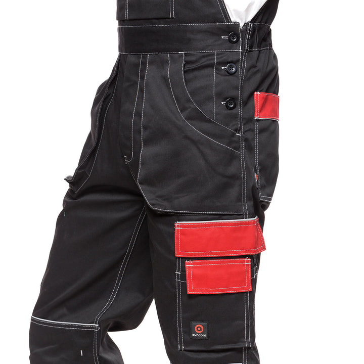 HELIOS BROEK ZWART EN ROOD Maat 58 (108-113)