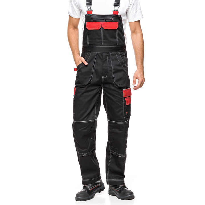 HELIOS BROEK ZWART EN ROOD Maat 58 (108-113)