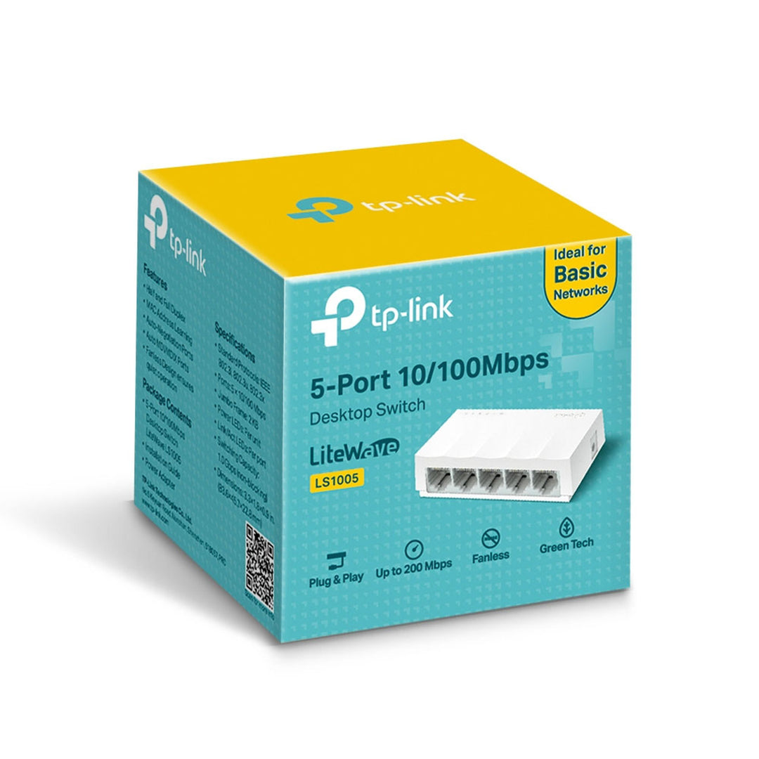Switch LS1005 5 poorten TP-Link 10/100 Mb/s switch