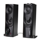 Audiocore AC955 2 in 1 2.0 PC-luidsprekers met Soundbar-functie RGB-achtergrondverlichting Stereoluidsprekers 2x3W RMS AUX 3,5 mm USB-voeding