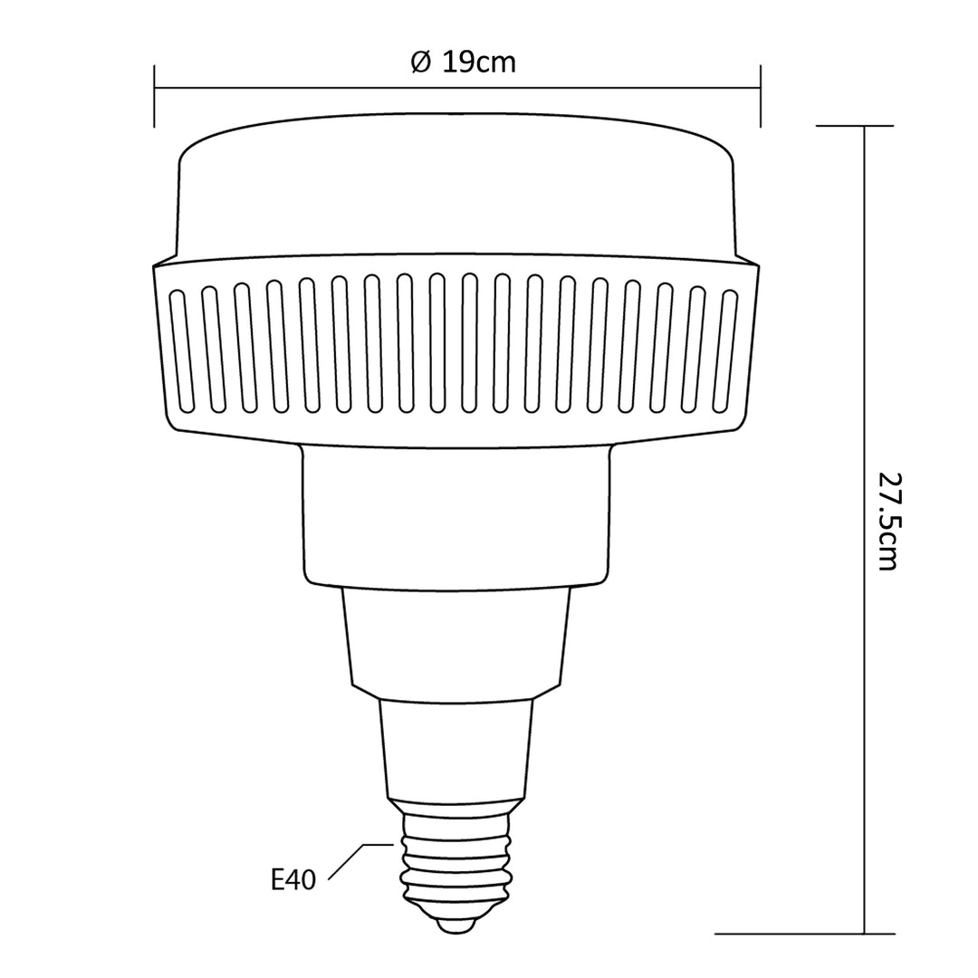 Maclean - CW LED-lamp gloeilamp E40 95 W 230 V Lichtbron- Koelwit | spaarlamp high performance lamp 6500 K 13000 lumen