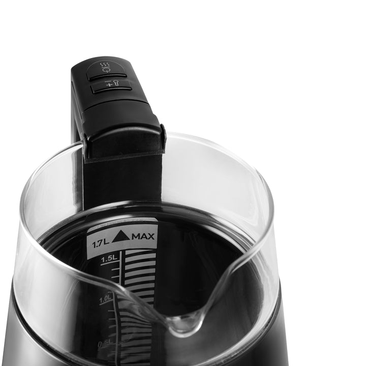 CONCEPT RK4170 Glazen waterkoker Digitaal display 5 Temperatuurinstelling Draaifunctie Warmhoudfunctie Antikalkfilter 360 ° 1,7 L