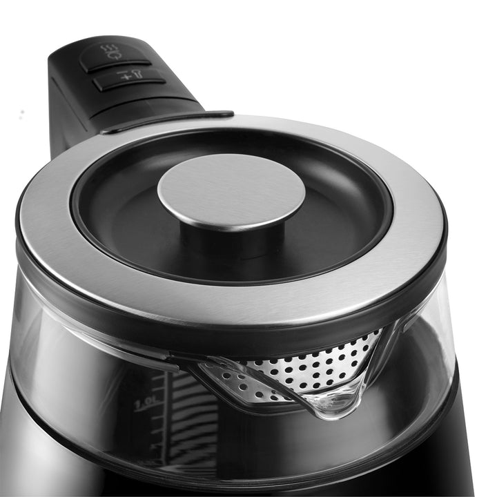 CONCEPT RK4170 Glazen waterkoker Digitaal display 5 Temperatuurinstelling Draaifunctie Warmhoudfunctie Antikalkfilter 360 ° 1,7 L