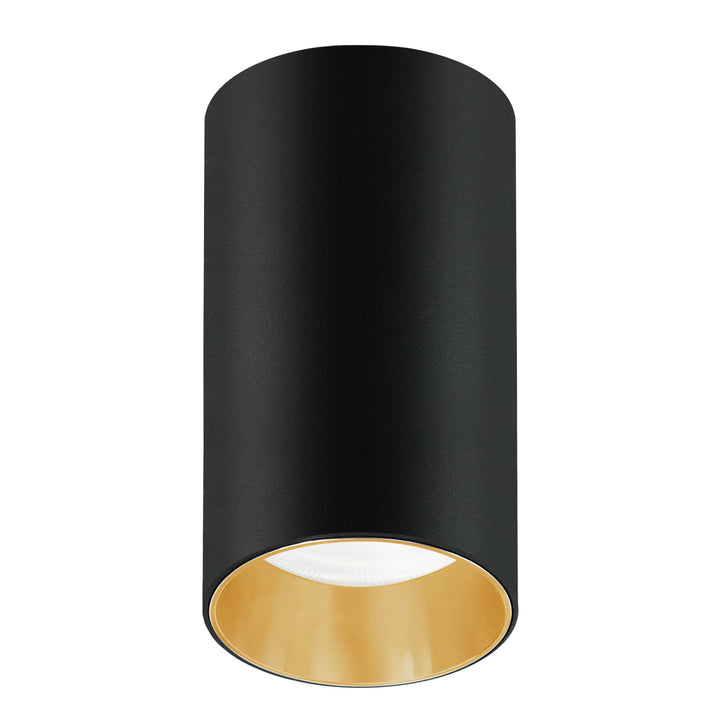 Maclean en saillie / tube, spot, rond, aluminium, GU10, 55x100mm, noir / or, MCE458 B/G