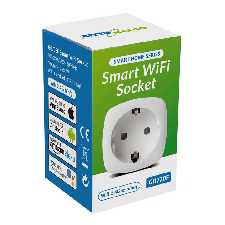 Green Blue GB720 Smart WiFi Socket Compatibel met Google Home Google Assistant Alexa Siri Smart Home Schakelbare Socket