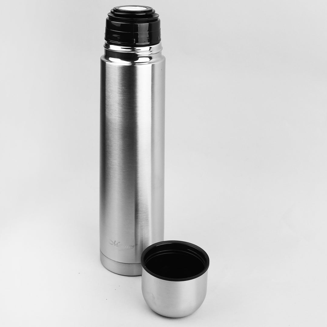 Thermos geïsoleerde fles met drinkbeker en draagtas voor warme of koude dranken (1000ml)