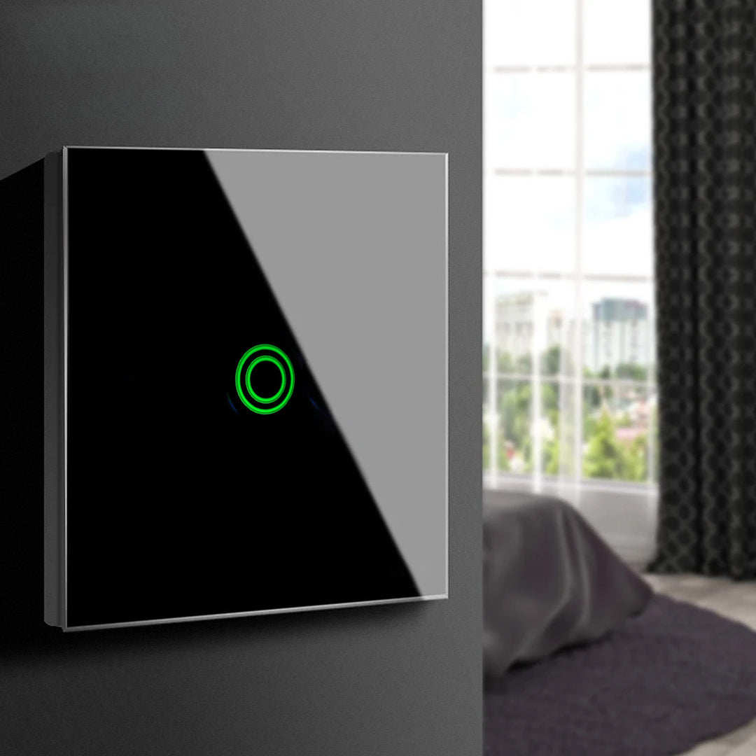 Maclean - Aanraakschakelaar Slimme WiFi  Touch Light Switch compatibel met Tuya APP Wandschakelaar | Glazen schakelaar met kleur veranderende LED-verlichting