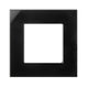Maclean MCE730B Glazen framepaneel 86 x 86 mm voor stopcontact Modulaire wandcontactdoos Inbouwdoos Inbouwmontage Zwart
