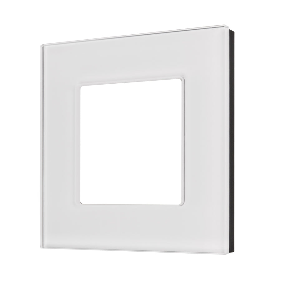 Maclean - Glazen frame voor contactdoos - Modulaire wandcontactdoos Inbouw wandcontactdoos Inbouw (glasraam voor wandcontactdoos, wit)