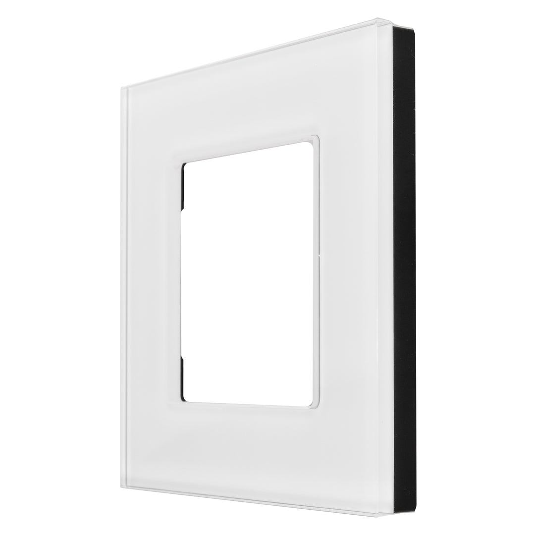 Maclean - Glazen frame voor contactdoos - Modulaire wandcontactdoos Inbouw wandcontactdoos Inbouw (glasraam voor wandcontactdoos, wit)