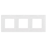 Maclean - 3-voudig glazen frame voor contactdoos - Modulaire wandcontactdoos inbouw (3-voudig glasframe voor wandcontactdoos, wit)