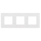 Maclean - 3-voudig glazen frame voor contactdoos - Modulaire wandcontactdoos inbouw (3-voudig glasframe voor wandcontactdoos, wit)