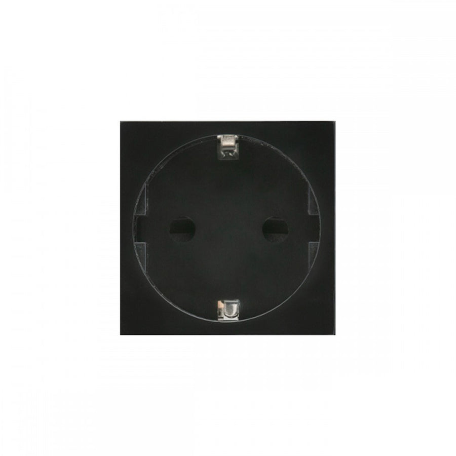 Maclean MCE719B Schuko-inbouwdoos zonder frame Geaarde contactdoos Modulaire wandcontactdoos Inbouwdoos Inbouwmontage