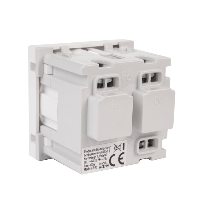 Maclean - Prise murale encastrable Schuko sans cadre Prise de protection Prise murale modulaire prise murale encastrable (Schuko wall socket, white)