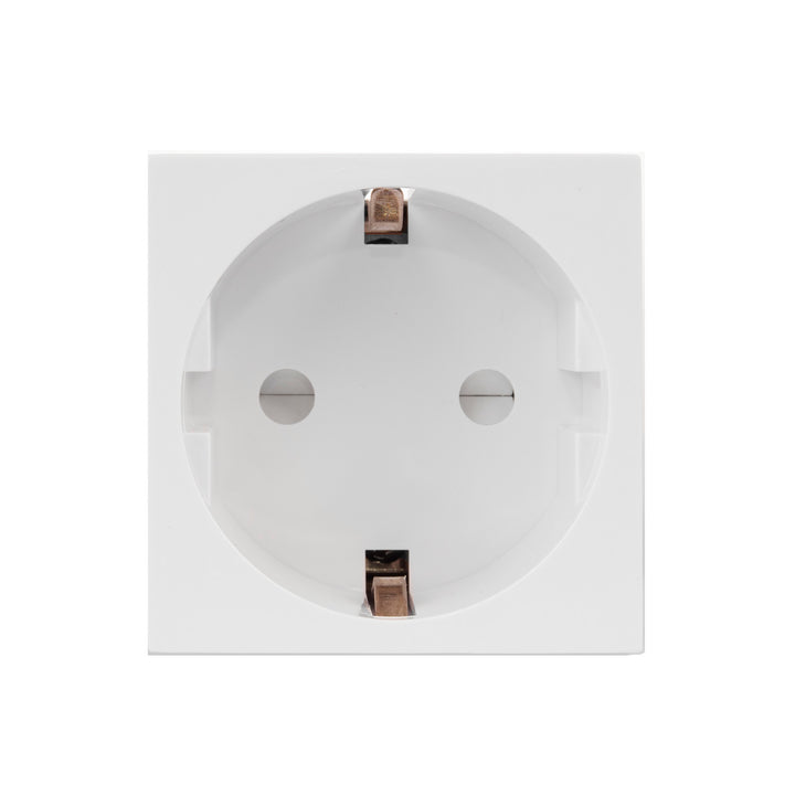 Maclean - Prise murale encastrable Schuko sans cadre Prise de protection Prise murale modulaire prise murale encastrable (Schuko wall socket, white)