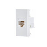 Maclean MCE725W LAN-aansluiting CAT.6 Universele netwerkaansluiting Modulaire wandcontactdoos Inbouwdoos Inbouw Wit
