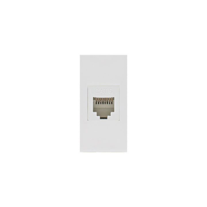 Maclean MCE725W LAN-aansluiting CAT.6 Universele netwerkaansluiting Modulaire wandcontactdoos Inbouwdoos Inbouw Wit