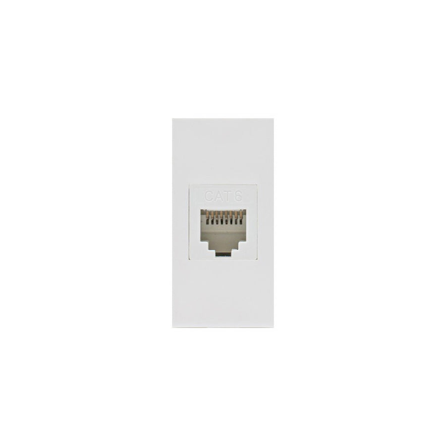 Maclean MCE725W LAN-aansluiting CAT.6 Universele netwerkaansluiting Modulaire wandcontactdoos Inbouwdoos Inbouw Wit