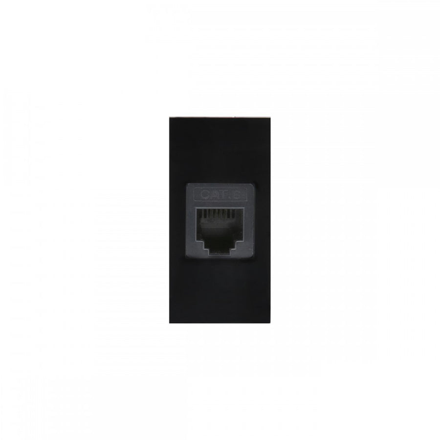 Maclean - LAN-contactdoos CAT.6 Universele netwerkcontactdoos Modulaire wandcontactdoos Inbouw wandcontactdoos (LAN-contactdoos, zwart)