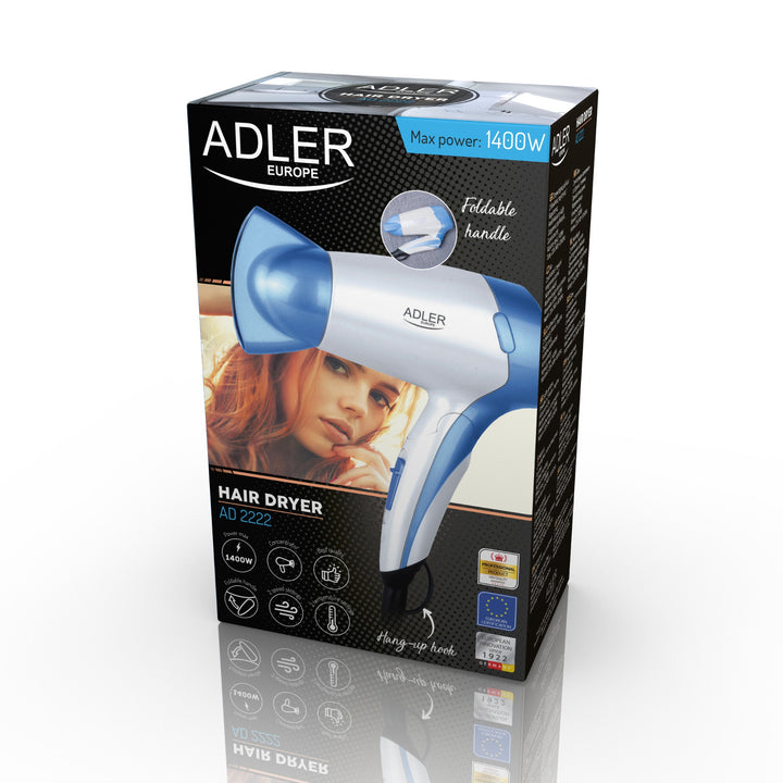 Haardroger 1200W Adler AD 2222 Inklapbare handgreep