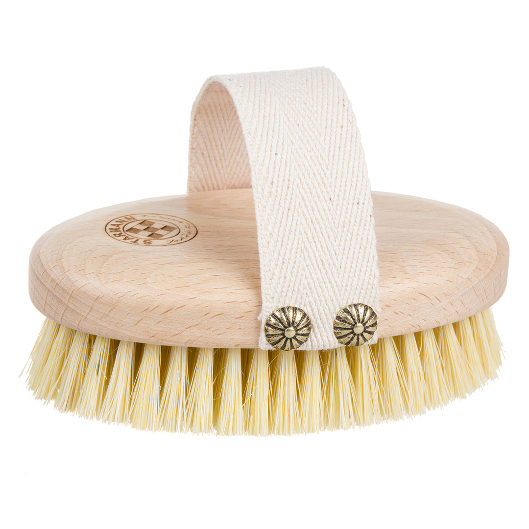 STARMANN 5/010 brosse de gommage corporel naturel brosse de Massage Exfoliation sèche Tampico bois de hêtre améliore la Circulation sanguine