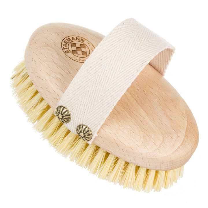 STARMANN 5/010 brosse de gommage corporel naturel brosse de Massage Exfoliation sèche Tampico bois de hêtre améliore la Circulation sanguine