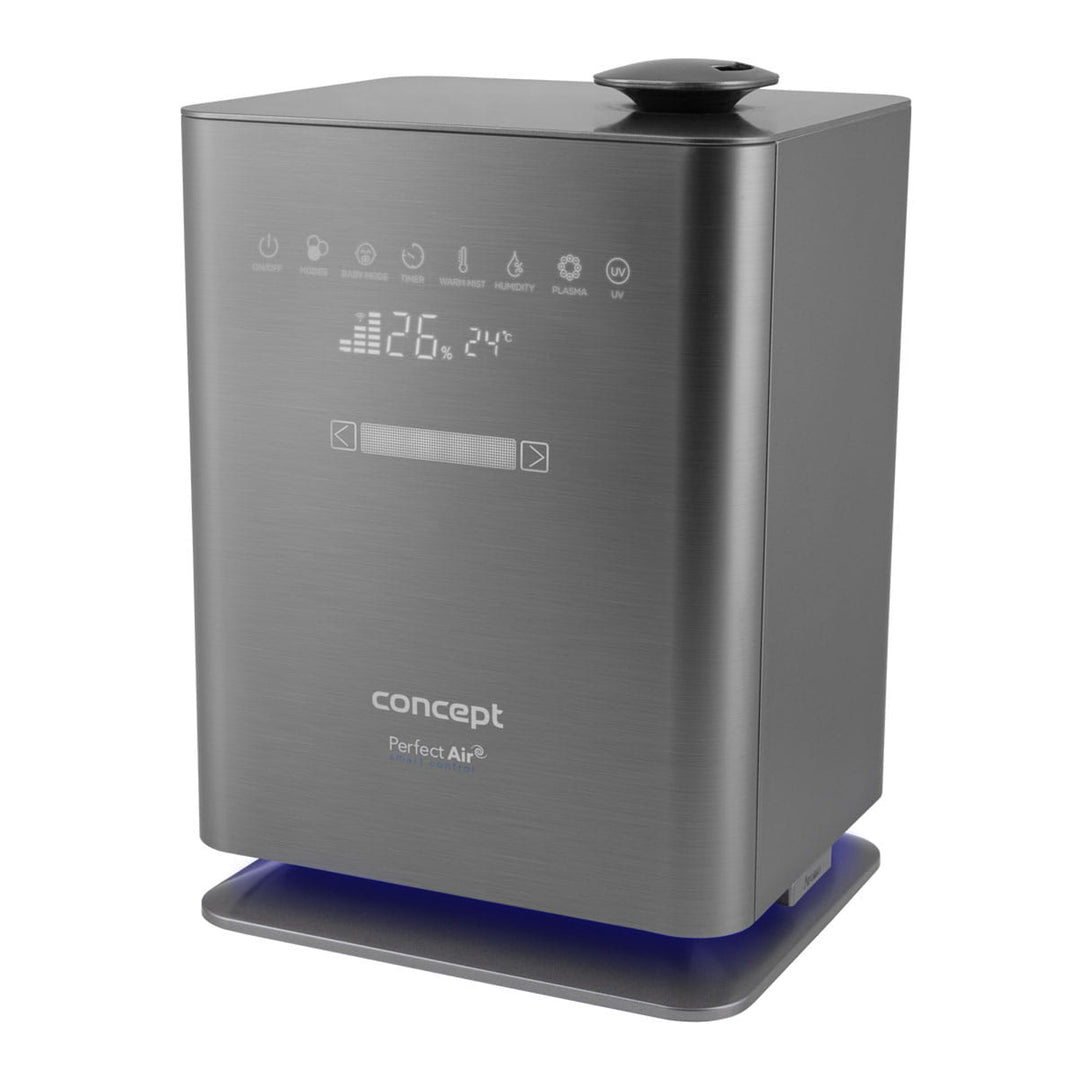 Concept Perfect Air ZV2021 Luchtbevochtiger voor ruimtes tot 50 m2 Geurverspreider Humidifier UV-lamp UVC Touch LED-display Wifi-timer Automatische vochtigheidsregeling