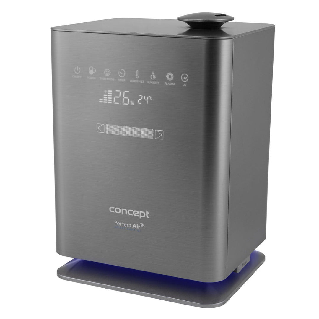 Concept Perfect Air ZV2021 Luchtbevochtiger voor ruimtes tot 50 m2 Geurverspreider Humidifier UV-lamp UVC Touch LED-display Wifi-timer Automatische vochtigheidsregeling