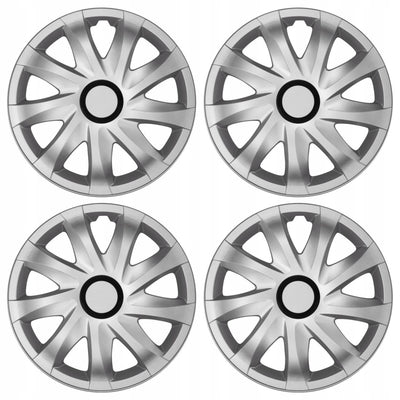 NRM - wieldoppen 14" - zilver - set van 4 stuks - ABS / Duurzaam / Resistant