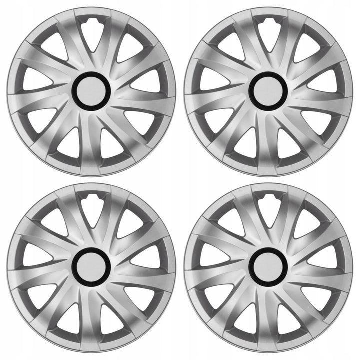 NRM - wieldoppen 14" - zilver - set van 4 stuks - ABS / Duurzaam / Resistant