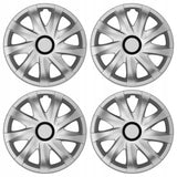 NRM - wieldoppen 16" - zilver - set van 4 stuks - ABS / Duurzaam / Resistant