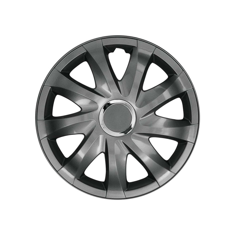 NRM Drift - wieldoppen 14" - grafiet - set van 4 stuks - ABS / Duurzaam / Resistant
