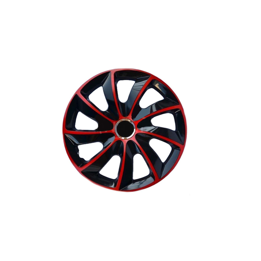 NRM -  Stig Extra Wieldoppen 17" - Rood & Zwart- set van 4 stuks - ABS / Duurzaam / Resistant