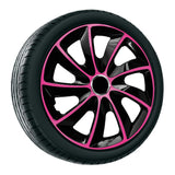 NRM - Stig Extra Wieldoppen 14" - Roze & Zwart- set van 4 stuks - ABS / Duurzaam / Resistant