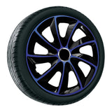 NRM -  Stig Extra Wieldoppen 13" - Blauw & Zwart- set van 4 stuks - ABS / Duurzaam / Resistant