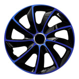 NRM -  Stig Extra Wieldoppen 13" - Blauw & Zwart- set van 4 stuks - ABS / Duurzaam / Resistant