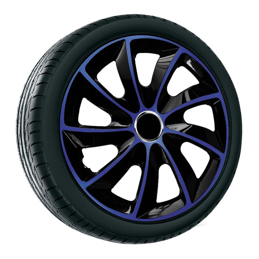 NRM - Stig Extra Wieldoppen 15" - Blauw & Zwart- set van 4 stuks - ABS / Duurzaam / Resistant